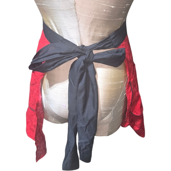 Homemade Red Apron - Picture 2 of 2